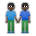 People Holding Hands: Dark Skin Tone