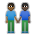 People Holding Hands: Medium-Dark Skin Tone, Dark Skin Tone