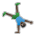 Person Cartwheeling: Dark Skin Tone