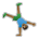 Person Cartwheeling: Medium-Dark Skin Tone