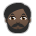 Person: Dark Skin Tone, Beard