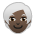 Person: Dark Skin Tone, White Hair