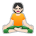 Person in Lotus Position: Light Skin Tone