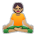 Person in Lotus Position: Medium Skin Tone