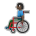 Person in Manual Wheelchair: Dark Skin Tone