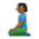 Person Kneeling: Medium-Dark Skin Tone