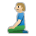 Person Kneeling: Medium-Light Skin Tone