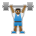 Person Lifting Weights: Medium-Dark Skin Tone