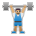 Person Lifting Weights: Medium Skin Tone