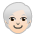 Person: Light Skin Tone, White Hair