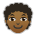 Person: Medium-Dark Skin Tone, Curly Hair