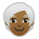 Person: Medium-Dark Skin Tone, White Hair
