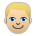 Person: Medium-Light Skin Tone, Blond Hair