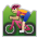 Person Mountain Biking: Medium-Light Skin Tone