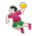 Person Playing Handball: Light Skin Tone