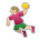 Person Playing Handball: Medium-Light Skin Tone