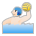 Person Playing Water Polo: Light Skin Tone