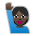 Person Raising Hand: Dark Skin Tone
