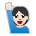 Person Raising Hand: Light Skin Tone