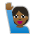 Person Raising Hand: Medium-Dark Skin Tone