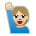 Person Raising Hand: Medium-Light Skin Tone