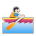 Person Rowing Boat: Light Skin Tone