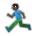 Person Running: Dark Skin Tone