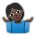 Person Shrugging: Dark Skin Tone