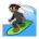 Person Surfing: Medium-Dark Skin Tone
