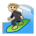 Person Surfing: Medium-Light Skin Tone
