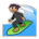 Person Surfing: Medium Skin Tone