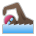 Person Swimming: Dark Skin Tone