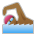 Person Swimming: Medium-Dark Skin Tone