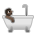 Person Taking Bath: Dark Skin Tone