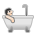 Person Taking Bath: Light Skin Tone