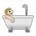 Person Taking Bath: Medium-Light Skin Tone