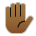 Raised Hand: Medium-Dark Skin Tone