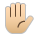 Raised Hand: Medium-Light Skin Tone