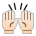 Raising Hands: Light Skin Tone