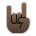 Sign of the Horns: Dark Skin Tone