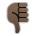 Thumbs Down: Dark Skin Tone