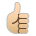 Thumbs Up: Medium-Light Skin Tone