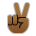 Victory Hand: Medium-Dark Skin Tone