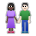 Woman and Man Holding Hands: Dark Skin Tone, Light Skin Tone
