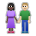 Woman and Man Holding Hands: Dark Skin Tone, Medium-Light Skin Tone