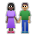 Woman and Man Holding Hands: Dark Skin Tone, Medium Skin Tone