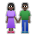 Woman and Man Holding Hands: Dark Skin Tone