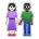 Woman and Man Holding Hands: Light Skin Tone, Dark Skin Tone