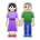 Woman and Man Holding Hands: Light Skin Tone, Medium-Light Skin Tone