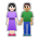 Woman and Man Holding Hands: Light Skin Tone, Medium Skin Tone